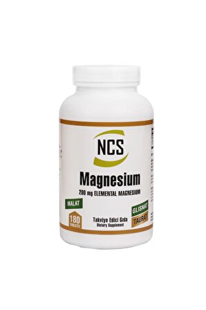 Magnezyum Bisglinisat Taurat Malat 200 Mg 180 Tablet