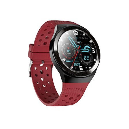 LinkTech LT Watch S88 Siyah - Bordo Akıllı Saat