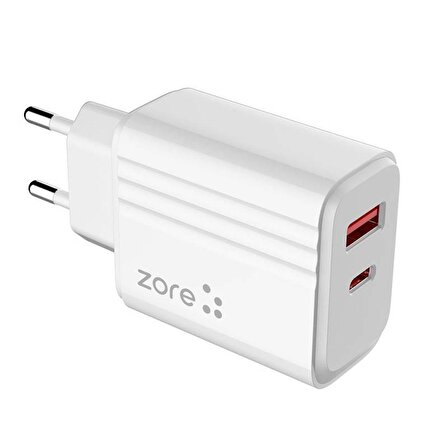 Apple Zore Play Serisi Type-C to Lightning 2in1 PD Seyahat Şarj Aleti 20W midi-PL08