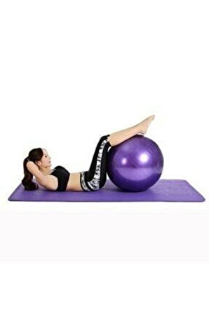55 cm Fitilli Pilates Topu Ve Pompa Seti Plates Denge Yoga Spor Egzersiz Top