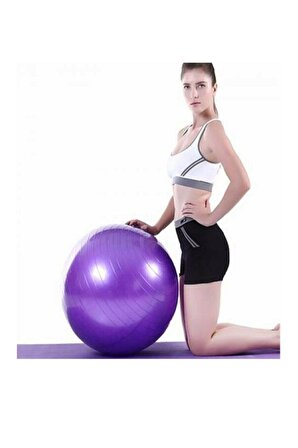 65 Cm Fitilli Pilates Topu Ve Pompa Seti Plates Denge Yoga Spor Egzersiz Top