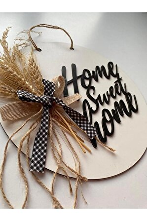 Home Sweet Home Özel Tasarım Dekoratif Süslü Hediyelik Kapı Süsü