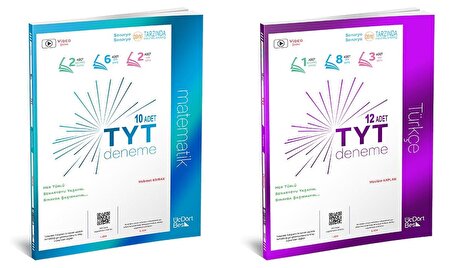 Üçdörtbeş Yayınları Tyt Matematik + Türkçe Deneme Seti 2023