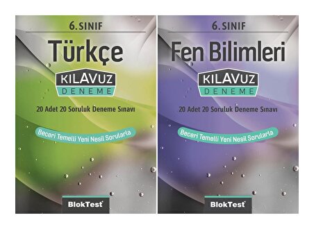 Bloktest 6. Sınıf Türkçe + Fen Bilimleri Kılavuz Deneme Seti 2 Kitap 2023