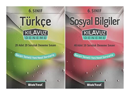 Bloktest 6. Sınıf Türkçe + Sosyal Bilgiler Kılavuz Deneme Seti 2 Kitap 2023