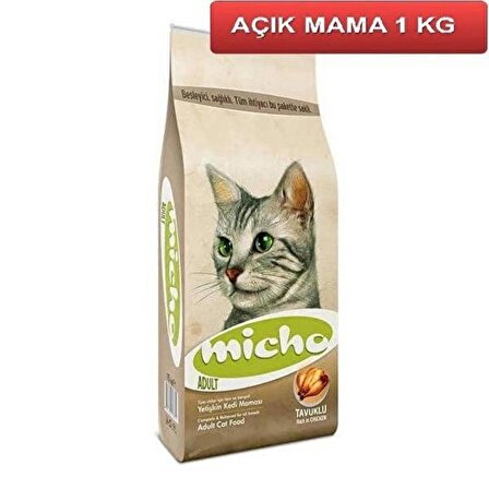 Micho Adult Cat Tavuklu Hamsi ve Pirinç Kedi Maması 1 kg AÇIK