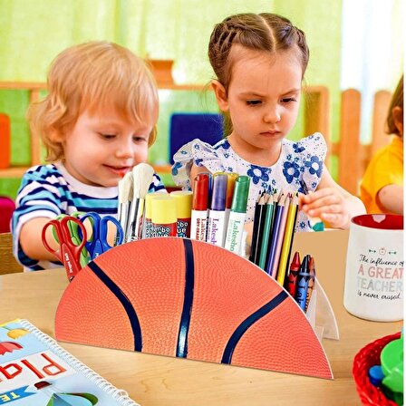 Ahşap Basket Çocuklar İçin Masaüstü Kalemlik Kalem Kutusu Makyaj Organizer