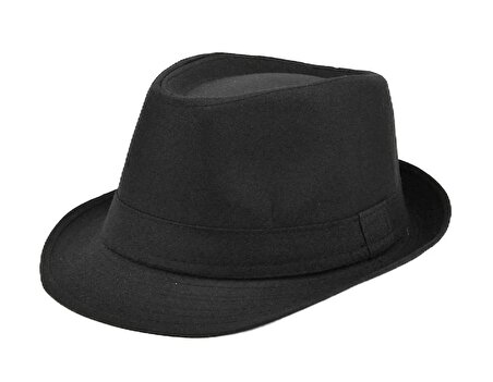 Mobgift Çocuk Boy Siyah Kumaş Fötr Şapka Gösteri Şapkası Michael Jackson Şapkası 