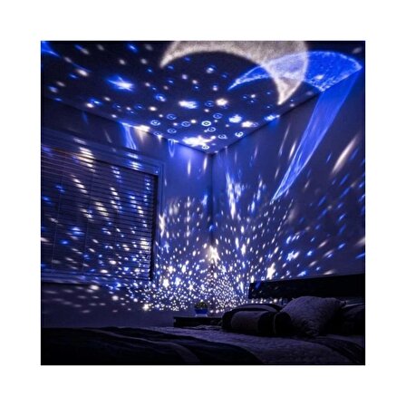 Mobgift Dekoratif Çocuk Odası Dönen Star Master Gece Lambası