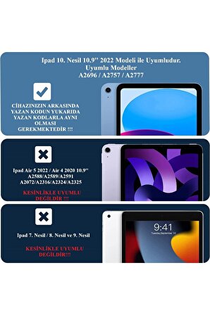 Apple iPad 10.nesil (2022) 10.9" inç Tablet Nano Kırılmaz Ekran Koruyucu