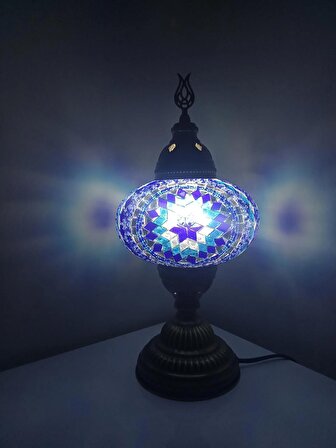 mozaik işlemeli masa lambası, osmanlı lamba dekoratif lamba gece lambası