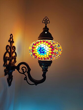 Galata Gift Mozaik Aplik Salon - Yatak Odası Duvar Sarı Aplik 