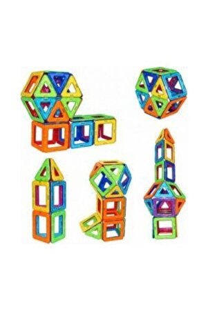 Magical Magnet , Mıknatıslı, Manyetik 3 Boyutlu , Yapı Ve Tasarım Lego Eğitim Seti, 30 Parça