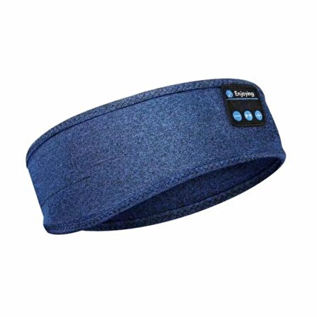 Mavi Bluetooth 5.0 Kablosuz Kulaklıklı Uyku ve Spor Için Uygun Kafa Bandı Bandana