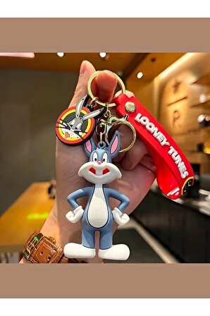 Sevimli 3D Silikon Anahtarlık Kaliteli Büyük Boy Bugs Bunny