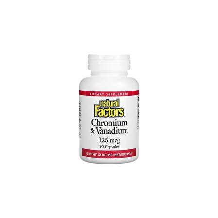 Natural Factors Chromium & Vanadium 125 mcg 90 Capsules