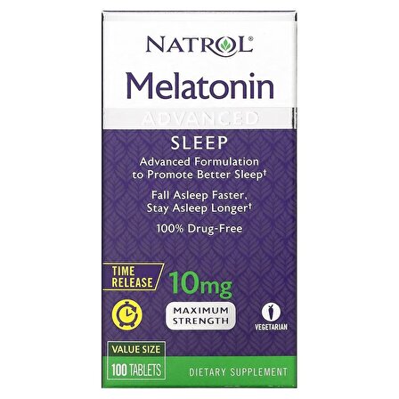 Natrol 10 Mg Advanced Sleep Melatonin 100 Tablet
