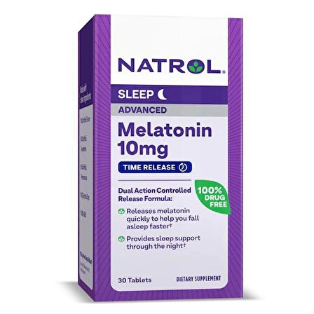 NATROL MELATONIN ADVANCED MAXIMUM STRENGTH 10MG TIME RELEASE 60 TABLET