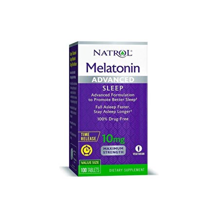 Natrol Natrol, Advanced Sleep, Time Release 10 Mg, 100 Tablets