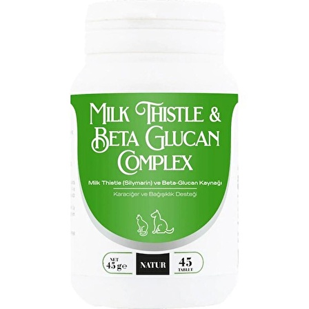 NaturMilk Thistle & Beta - Glucan Complex Destekleyici 45 Tablet 