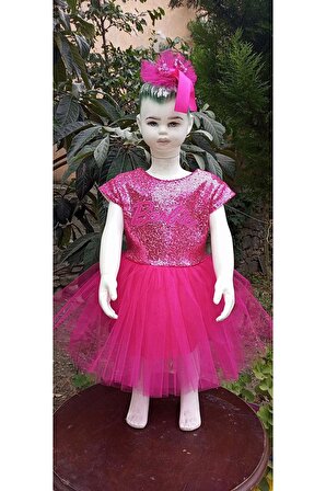 Payetli Barbie tütü elbise