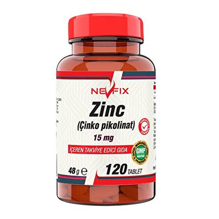 Zinc Çinko Pikolinat 15 mg 120 Tablet