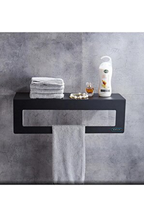 Metal Havlu Askısı Havlu Tutacağı Raf Mutfak Banyo Raflı Havluluk Metal Raflı Havluluk 30cm