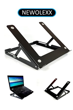 Yükseklik Ayarlı Çelik Laptop Standı Notebook Soğutucu Sehpası Yükseltici Stand-siyah-10/18.4 Inch