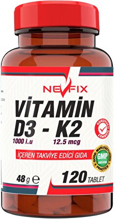 Vitamin D3 Vitamin K2 120 Tablet