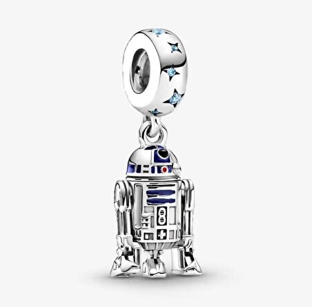 Gümüş s925 Damgalı Star Wars R2-d2 Sallantılı Charm
