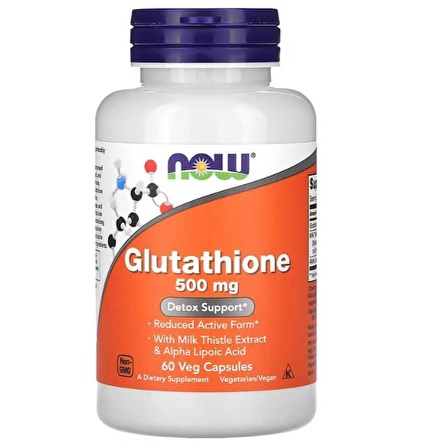 Now Foods¸ Glutathione¸ 500 Mg¸ 60 Veg Capsules