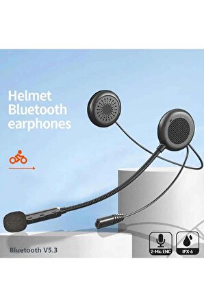 Fineblue Mikrofon Kumandalı Interkom Bluetooth Kulaklık V5.2 Çift Telefon	