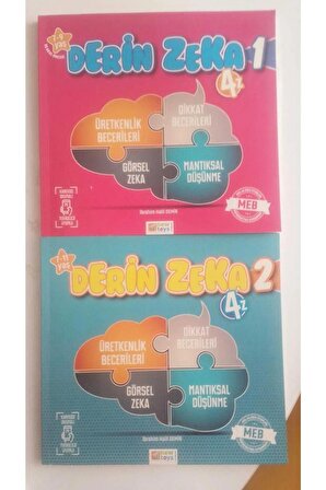 NewToys Zeka Oyunları Kitap Seti 2 Kitap Derin Zeka 1 Ve 2 4z Etkinlik Kitabı 5-6 Yaş derin zeka 4z 1-2 ikili