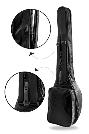 SOFT CASE Kısa Sap Bağlama Saz Kılıfı Siyah