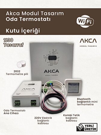 Wifi Oda Termostatı Internet Baglantılı Mobil Uygulamalı Programlı AkcaOdaTermostatı