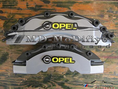 Paspasgarajı Opel Yazılı Kaliper Kapağı 4 adet ( Renk Seçeneklerimiz Mevcuttur ) Gri