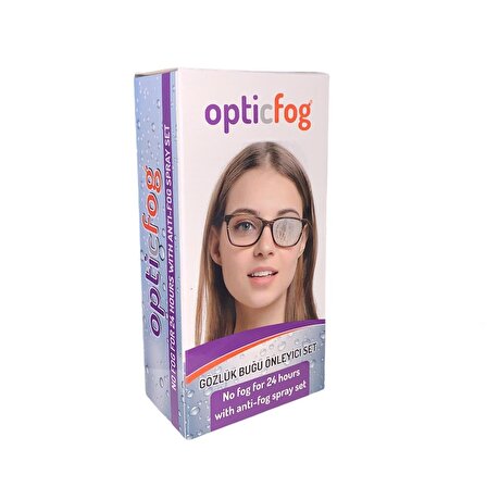 Opticfog Gözlük Buğu-buhar Önleyici Antifog Set 30 ml + Gözlük Dezenfektan Temizleme Seti Hediye