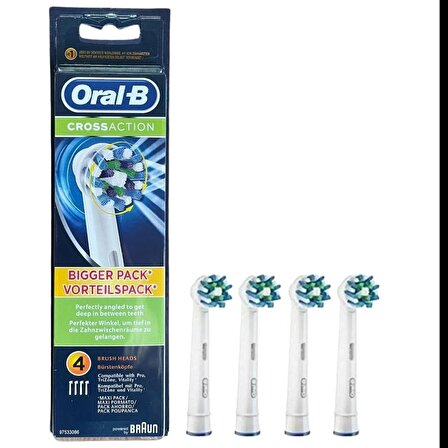 Oral-B Cross Action 4'lü Şarjlı Diş Fırçası Yedek Başlığı