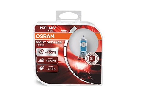 OSRAM 64210Nl H7 12V 55W TK NIGHT BREAKER LASER %150 FAZLA IŞIK TAKIM