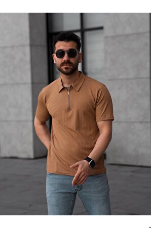 Erkek Fermuarlı T-shirt