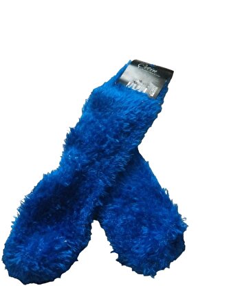 mavi peluş çorap