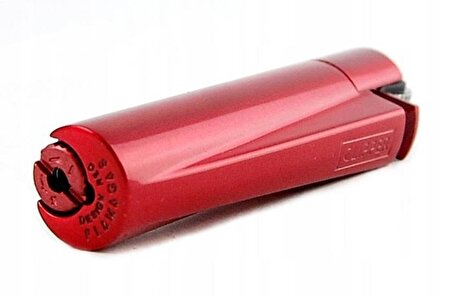 Kişiye Özel Kırmızı Renk Metal Malzemeden Üretilmiş  Clipper Çakmak Red Revil