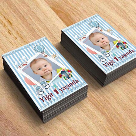 1 Yaş Doğum Günü Magneti Bebek Magnetleri Resimli Bebek Magnet 18 Adet