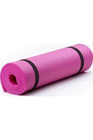 Pembe Yoga Minderi Ve Spor Matı 8 mm Taşıma Askılı