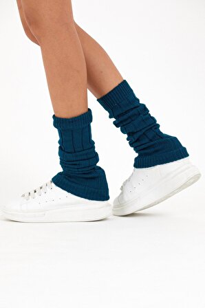 Kadın Kalın Pamuklu Kışlık Tozluk  Bot Çorap Bordo