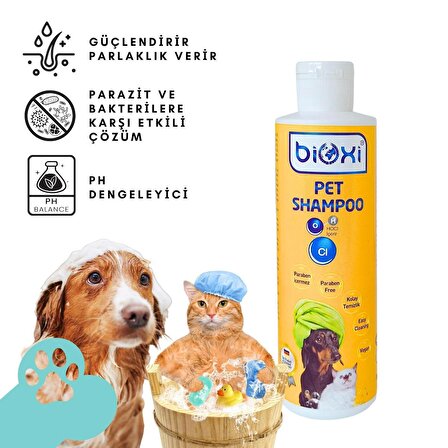 Bioxi® Kedi & Köpek Şampuanı Vegan Pet Şampuan 200 ML