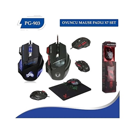 POLYGOLD PG-903 GAMİNG OYUNCU MOUSE + MOUSEPAD