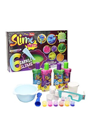 Slime Party Slime Hazırlama Kiti 6 Farklı Slime Renkli Ve Esnek