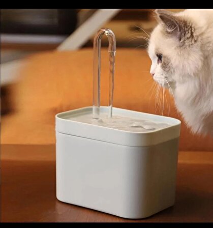 Kedi ve Köpek İçin Ultra Sessiz Su Pınarı, Su Çeşmesi, Su Sebili (1.5L)