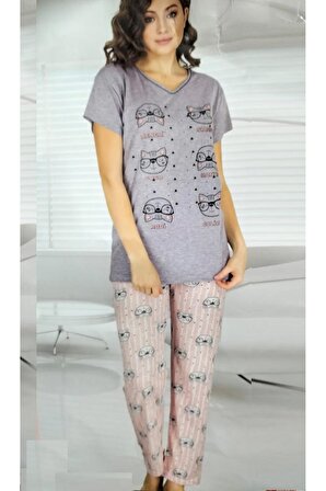 Kısa kollu Pijama Takımı Yazlık homewear